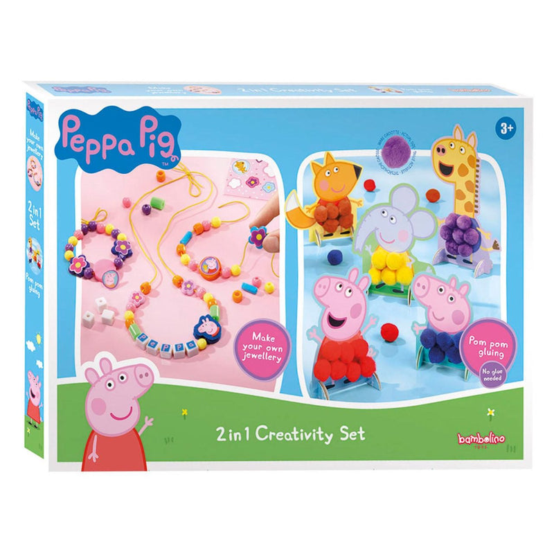 Peppa 2 In 1 Creativity Set (Jewellery & Pompom)