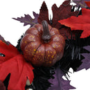 Halloween LED Maple Leaves Wreath with Skulls