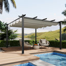 Breeins 13x13ft Aluminium Pergola With Retractable Roof