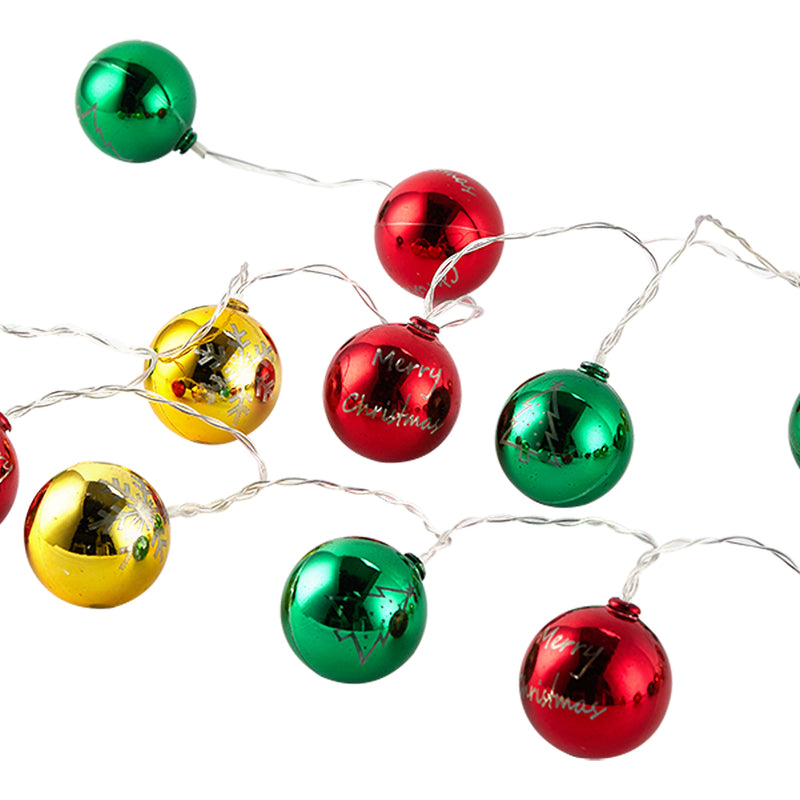 Lifeideas Battery-Powered Christmas Bauble String Lights