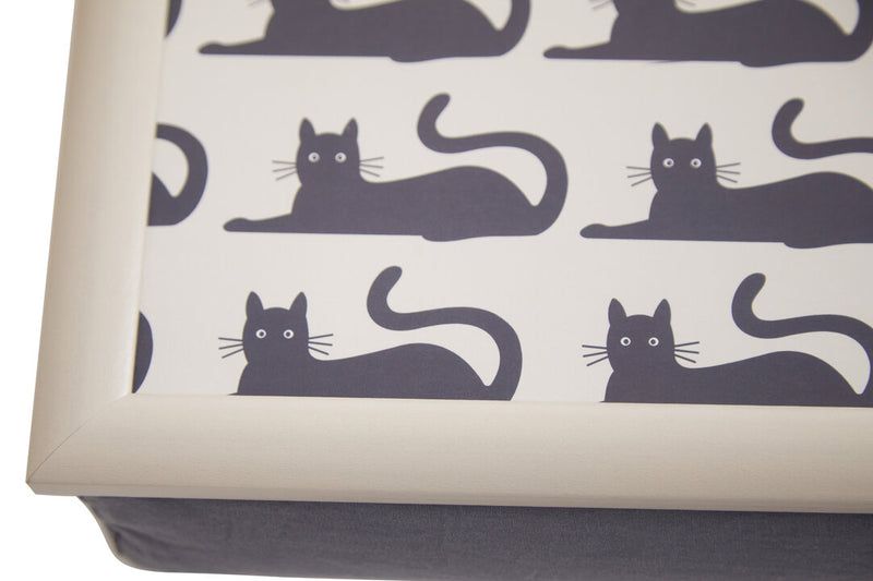 Portada Black Cat Lap Tray with Ipad Holder