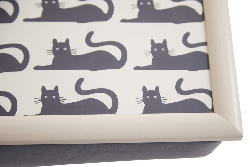 Portada Black Cat Lap Tray with Ipad Holder