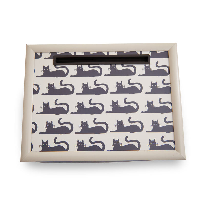 Portada Black Cat Lap Tray with Ipad Holder