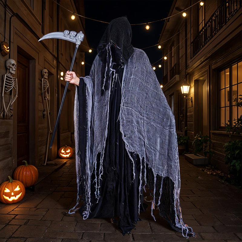 Spooky Skeleton Cloak Halloween Outfit