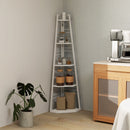 HOMCOM 5-Tier Corner Shelf, Shelving Unit With Adjustable Feet