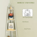 HOMCOM 5-Tier Corner Shelf, Shelving Unit With Adjustable Feet