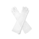 Elegant Mid-length Satin Gloves White