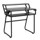 Livingandhome Computer Gaming Table with Headphone Hook