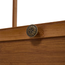 Livingandhome 52cm Multi-functional Wooden Coat Rack with Storage Drawers