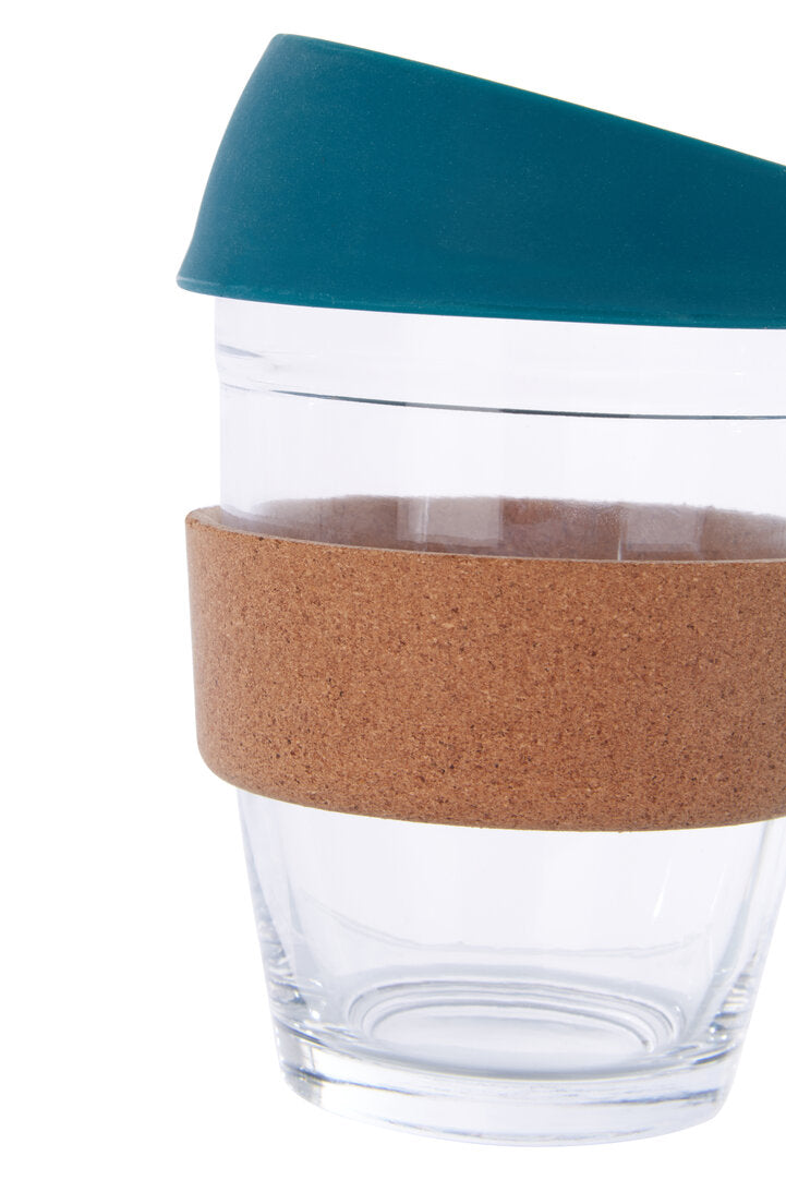 Mimo Glass Mug With Dark Green Silicone Lid