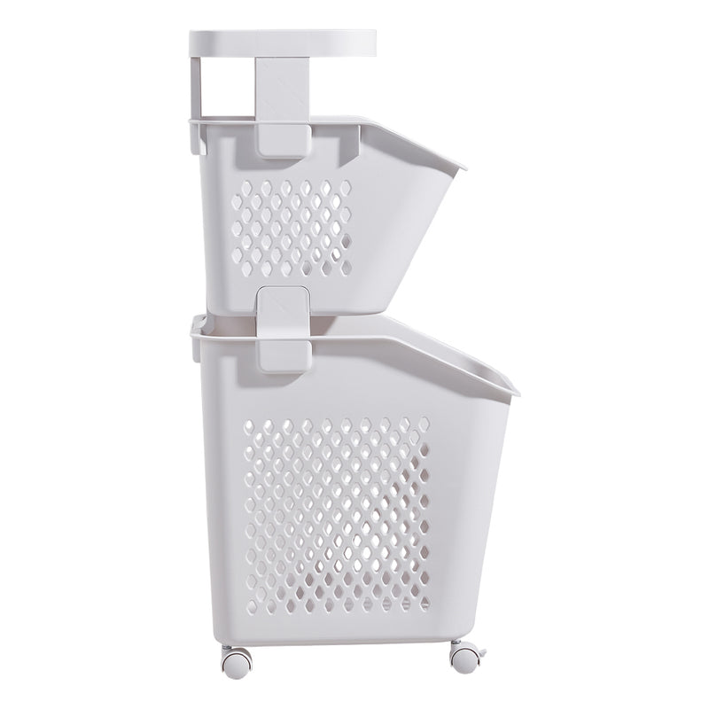 Lifeideas Freestanding 2 Tier Laundry Sorter with Casters