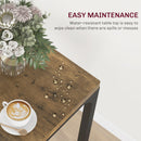 HOMCOM 3 Pcs Compact Dining Table 2 Chairs Set Rustic Brown