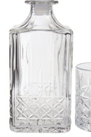 Dayla Diamond Pattern Decanter With Four Glasses