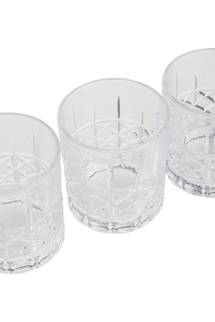 Dayla Diamond Pattern Decanter With Four Glasses