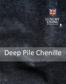 Chenille Blackout Taped Curtains Charcoal