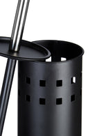 Indy Matt Black Square Design Toilet Brush Holder