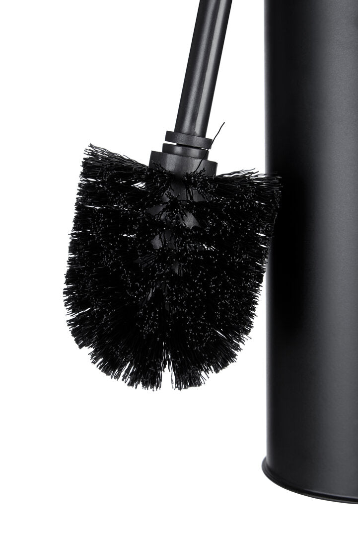 Indy Matt Black Square Design Toilet Brush Holder