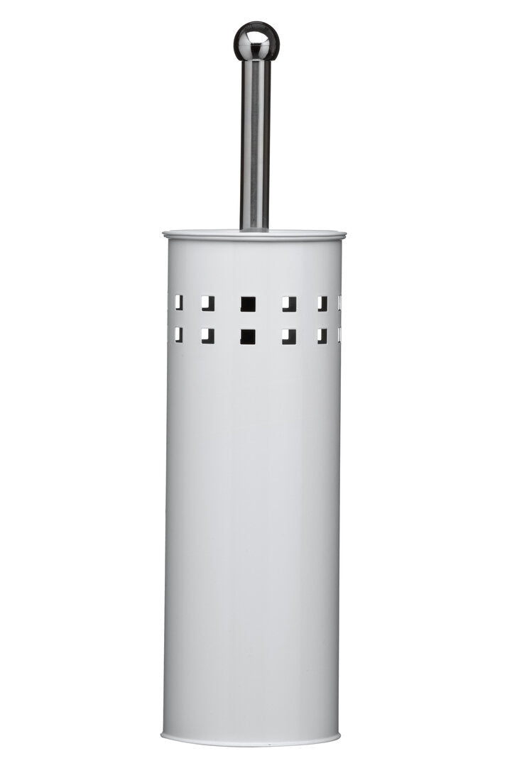 Indy White Square Design Toilet Brush