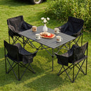 Breeins 95cm or 120cm Portable Folding Camping Table with 4 or 6 Chairs