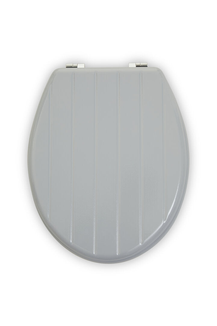 Brooks Grey Panel Effect Toilet Seat