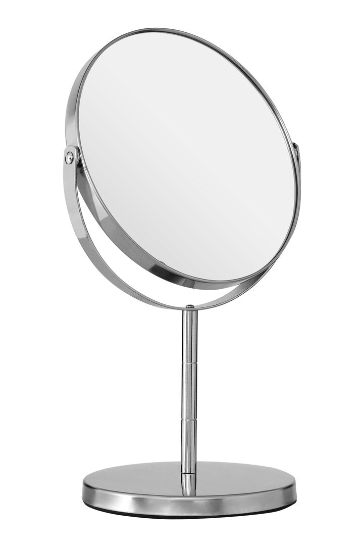 Marisha Silver Effect Metal Swivel Table Mirror