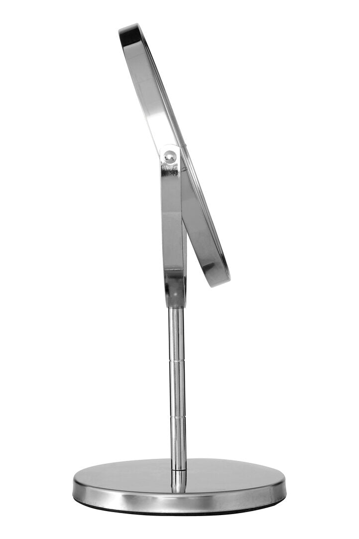 Marisha Silver Effect Metal Swivel Table Mirror