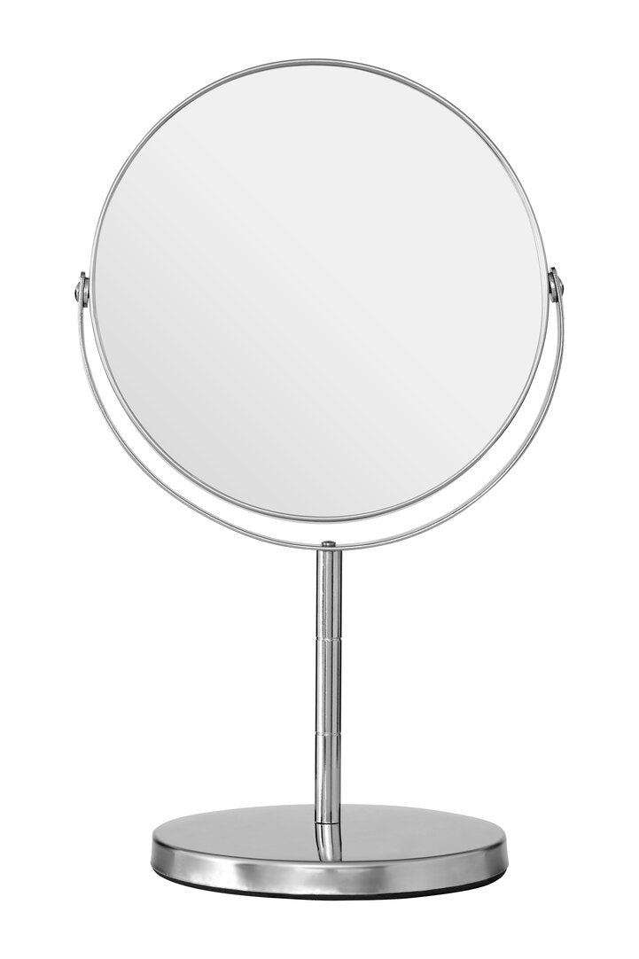 Marisha Silver Effect Metal Swivel Table Mirror