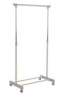 Ralesi Grey and Chrome Finish Clothes Hanging Rail With Wheels