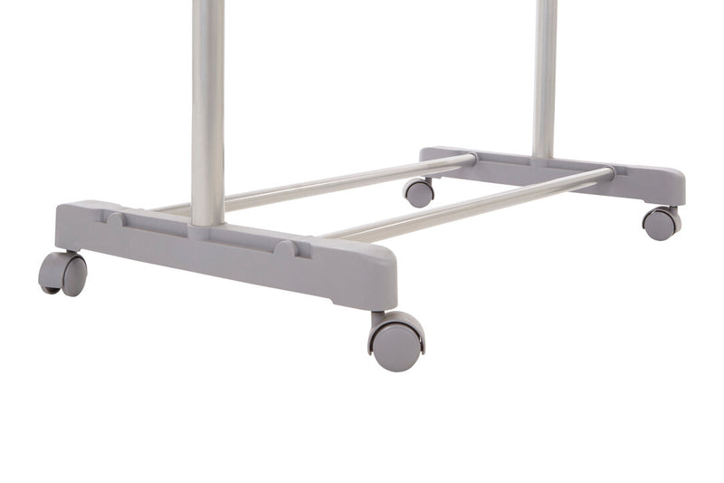 Ralesi Grey and Chrome Finish Clothes Hanging Rail With Wheels