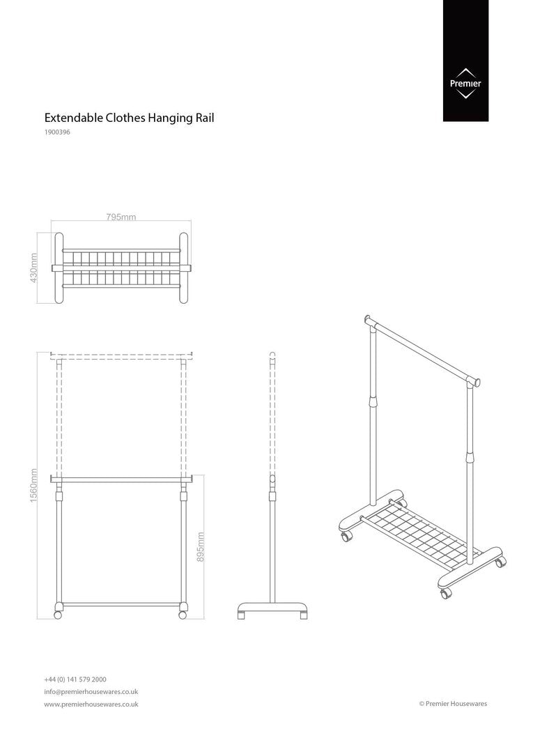 Ralesi Clothes Hanging Rail With Shoe Rack