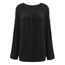 Slouchy Asymmetrical Neck Knitted Sweater