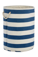 Nautical Blue And White Stripes Laundry Hamper