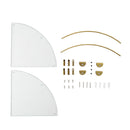 Lifeideas Gold Glass Bathroom Shelf for Corners