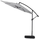 3M Large Banana Cantilever Patio Parasol For Outdoor Sunshade And Rain With Fillable Base On Wheels