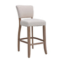 Livingandhome Set of 2 Linen Bar Stool Bar Height for Kitchen Island Cafe