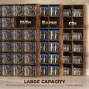 HOMCOM DVD CD Media Storage Rack, Video Display Unit, Rustic Brown