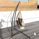 Outsunny Hammock Chair Stand Metal Frame Hammock Stand Only with Chian, Black