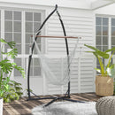Outsunny Hammock Chair Stand Metal Frame Hammock Stand Only with Chian, Black