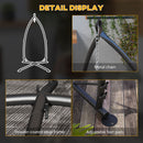 Outsunny Hammock Chair Stand Metal Frame Hammock Stand Only with Chian, Black
