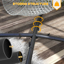 Outsunny Hammock Chair Stand Metal Frame Hammock Stand Only with Chian, Black