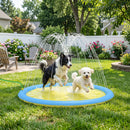 PawHut 150 Cm Splash Pad Sprinkler For Pets Dog Non-slip Outdoor Yellow
