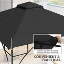 Outsunny Gazebo Canopy Replacement Cover 3 x 3(m) 2-Tier Roof Top for Garden