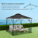 Outsunny Gazebo Canopy Replacement Cover 3 x 3(m) 2-Tier Roof Top for Garden