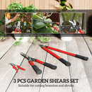 Outsunny 3 PC Garden Shears Set w/ Hedge Shears, Lopper, Garden Secateurs