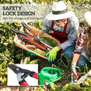 Outsunny 3 PC Garden Shears Set w/ Hedge Shears, Lopper, Garden Secateurs