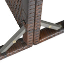 Outsunny Rattan Dining Set 10 Seater - Brown