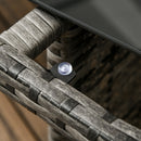 Outsunny 6 PCs Patio Wicker Sofa Set Rattan Chair Furniture, Orange