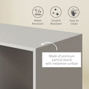 HOMCOM Rolling Open Wardrobe Hanging Rail Storage Shelves For Clothes, Grey