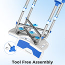HOMCOM Shower Chair with U-Shaped Cutout, Height Adjustable Shower Chair