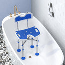 HOMCOM Shower Chair with U-Shaped Cutout, Height Adjustable Shower Chair